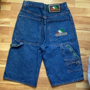 Adidas Blue Jean Shorts - 90s / Y2K JNCO-style